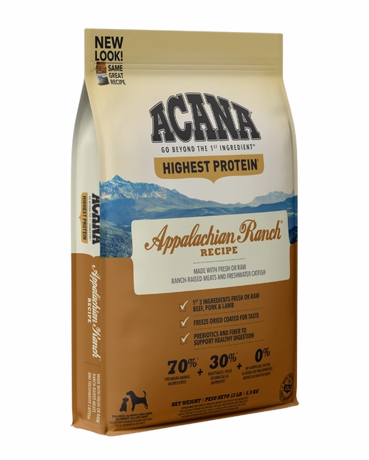 Acana Highest Protein - Appalachian Ranch Dry Dog Food 25lb
