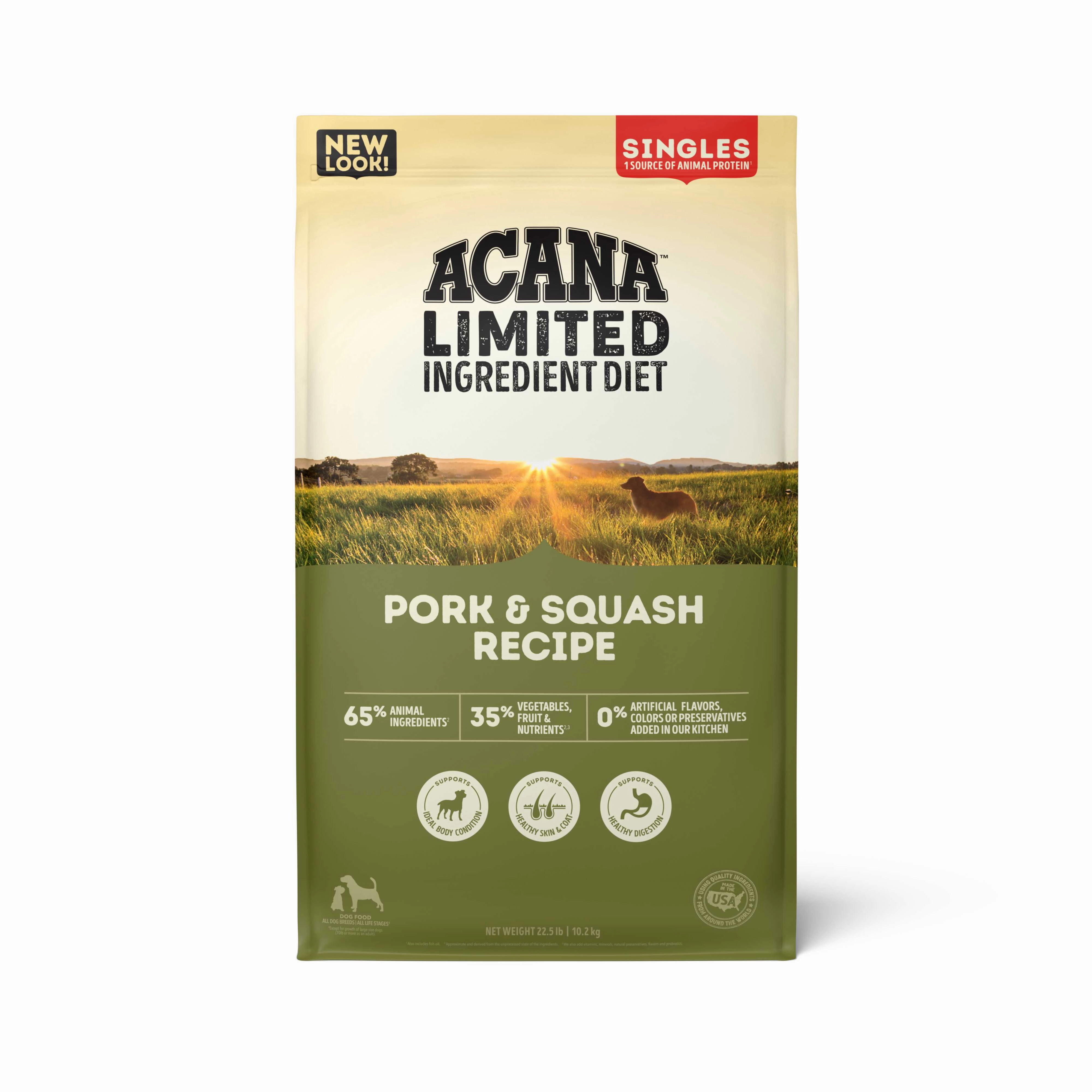Acana Singles - Pork & Squash Dry Dog Food 22.5lb