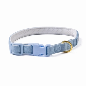 Baby Blue Vegan Leather Collar
