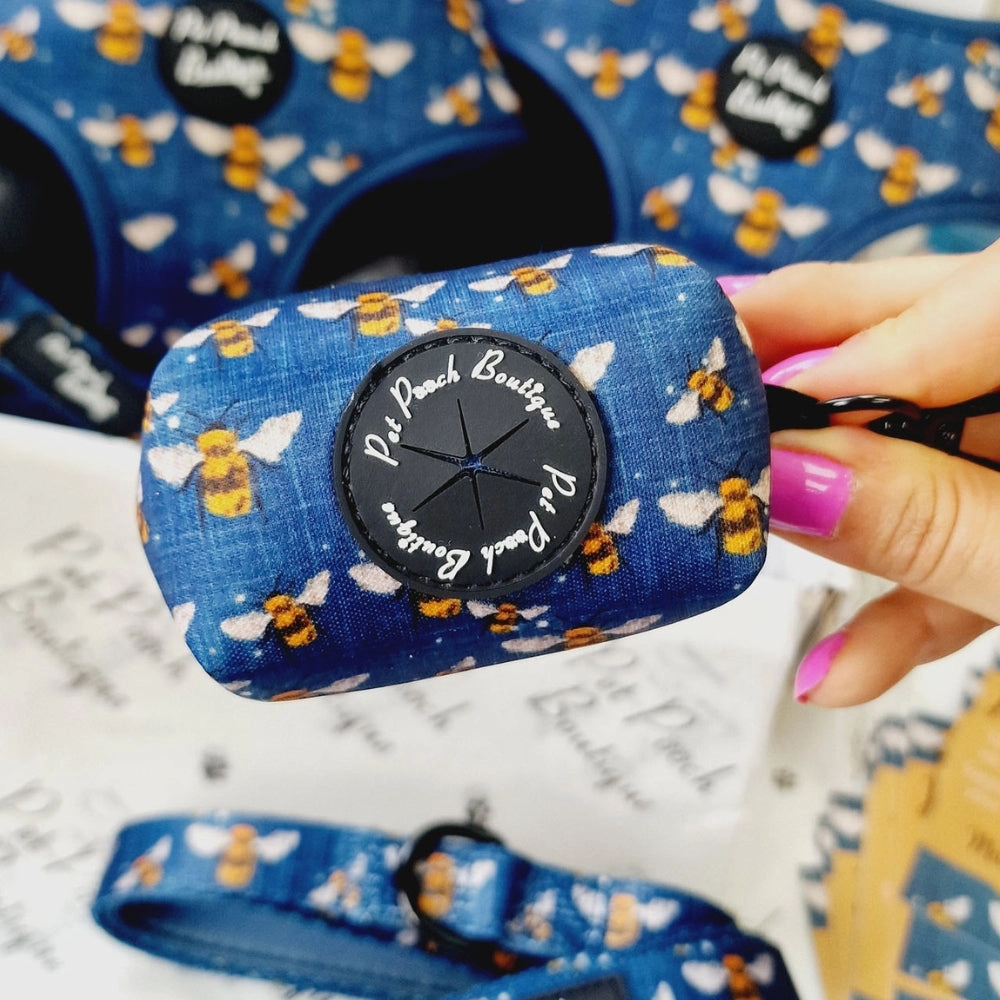 Blue Buzzy Bumble Bee Dog Harness