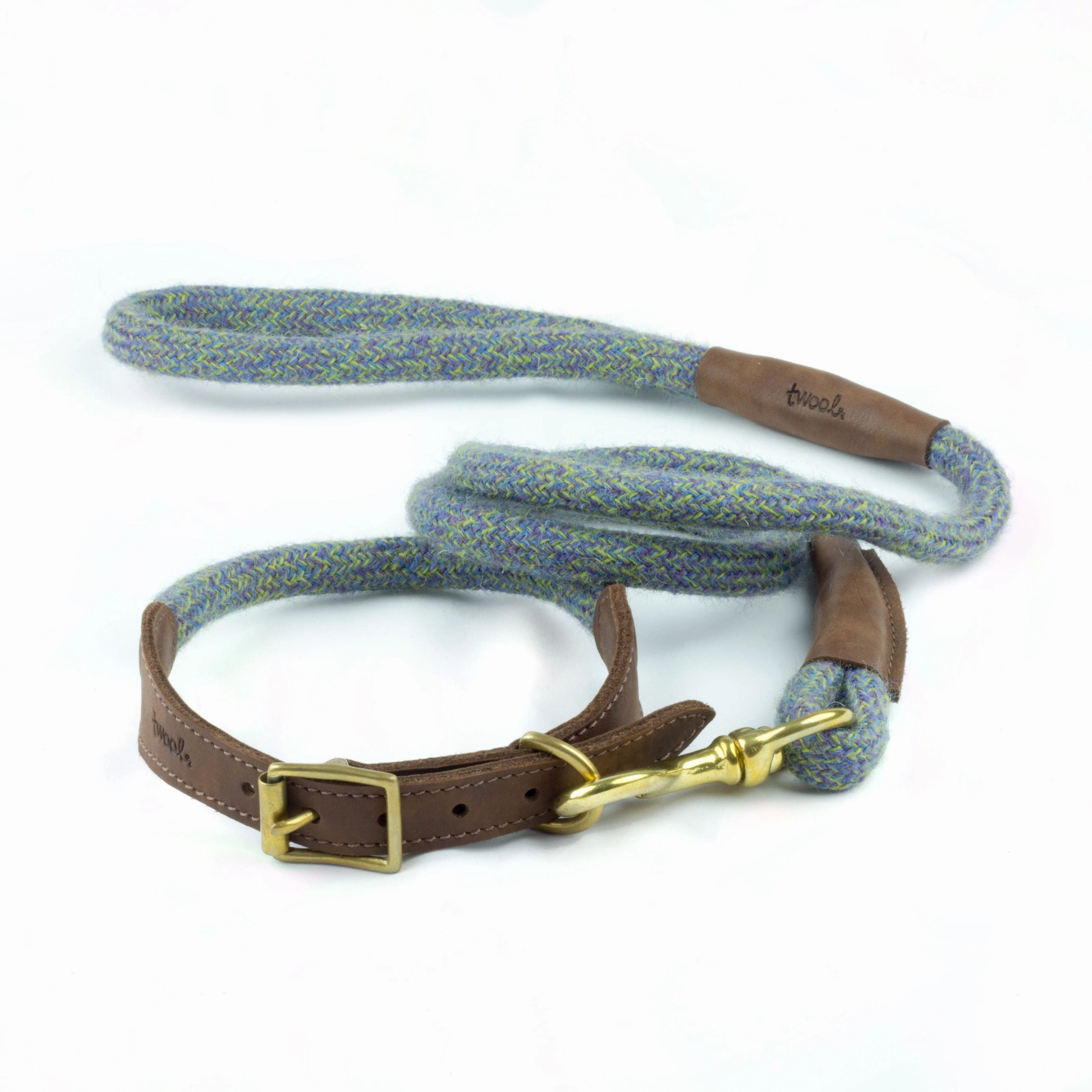 Blue Tweed 100% British Wool Dog Collar