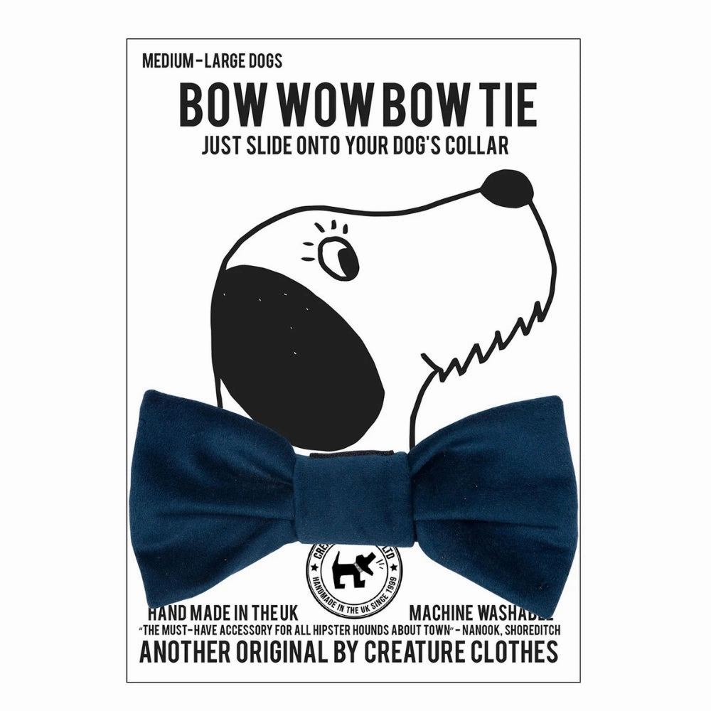 Blue Velvet Dog Bow Tie