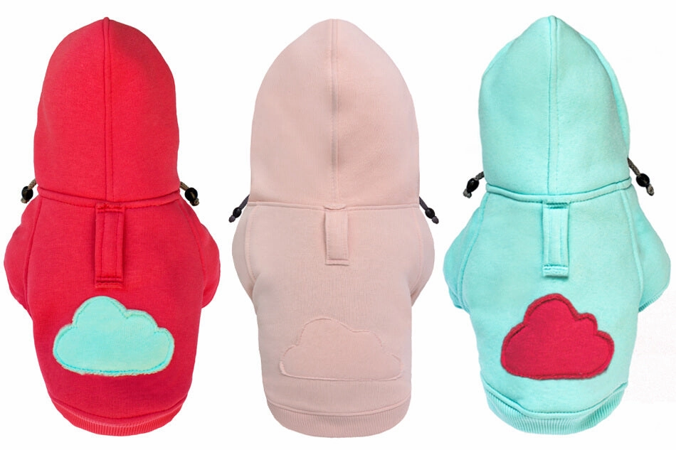 Bowl and Bone Cloud Coral Dog Hoodie
