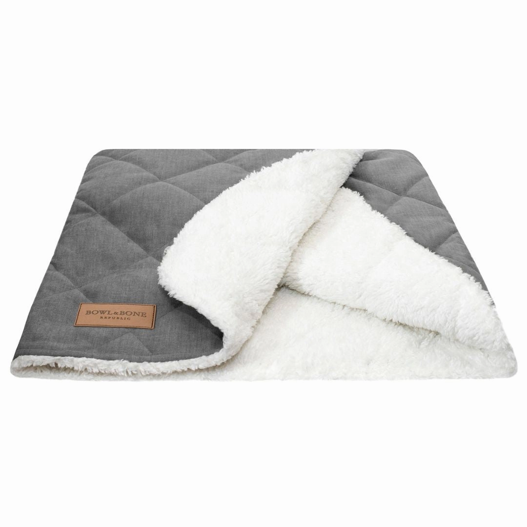 Bowl and Bone Dreamy Silver Dog Bed