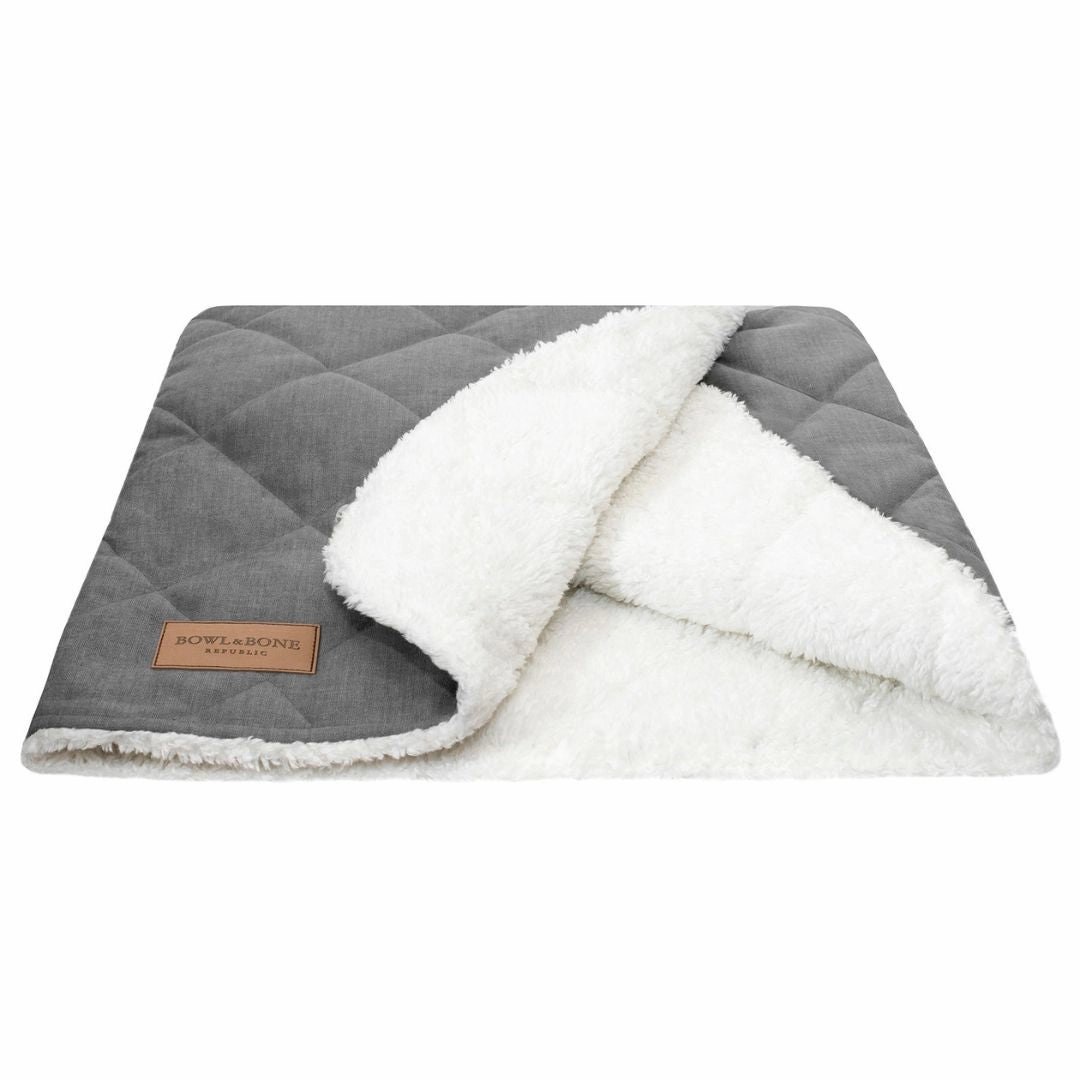 Bowl and Bone Dreamy Silver Dog Bed