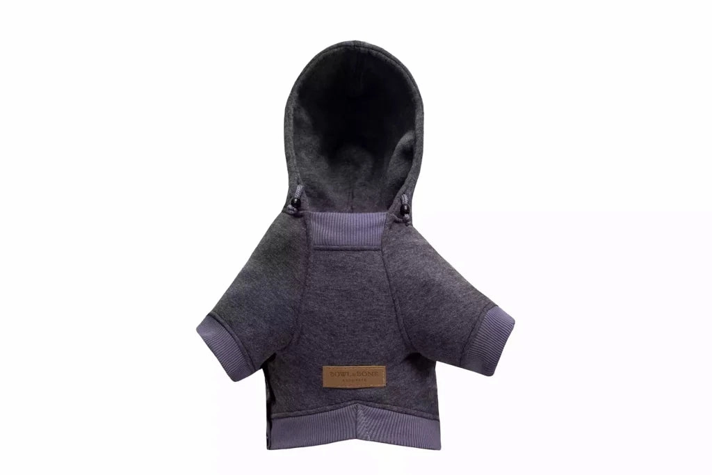 Bowl and Bone Love Graphite Dog Hoodie