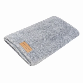 Bowl and Bone Nap Grey Fur Dog Blanket
