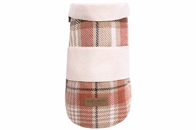 Bowl and Bone Orange Tweed Leaf Dog Coat