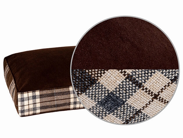 Bowl and Bone Scott brown Dog Cushion