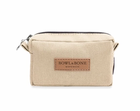 Bowl and Bone Stylish Midi Dog Treat & Poop Bag Holder Beige