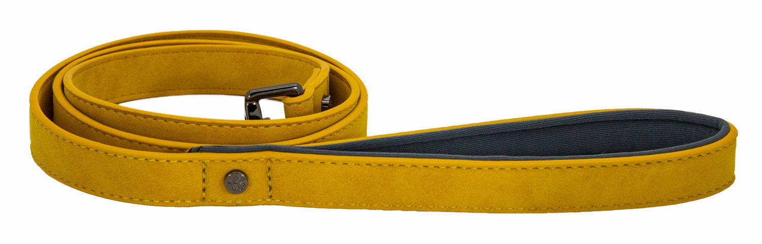 Brights Tech Mustard Vegan Leather Dog Collar