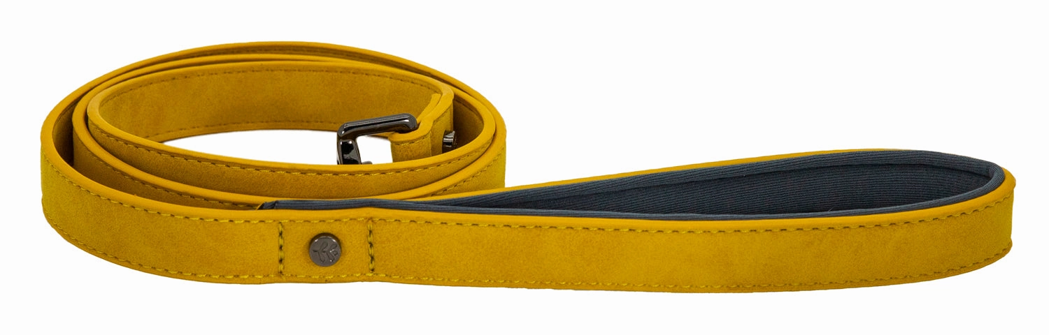 Brights Tech Mustard Vegan Leather Dog Collar