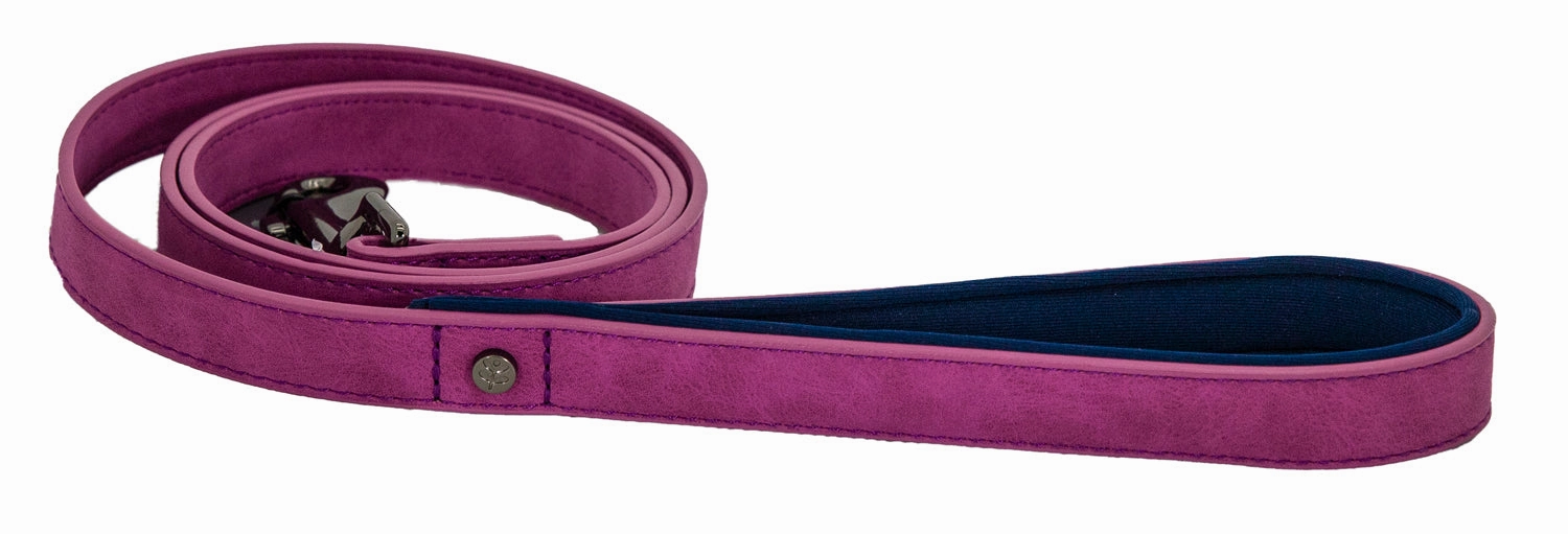 Brights Tech Raspberry Vegan Leather Dog Collar