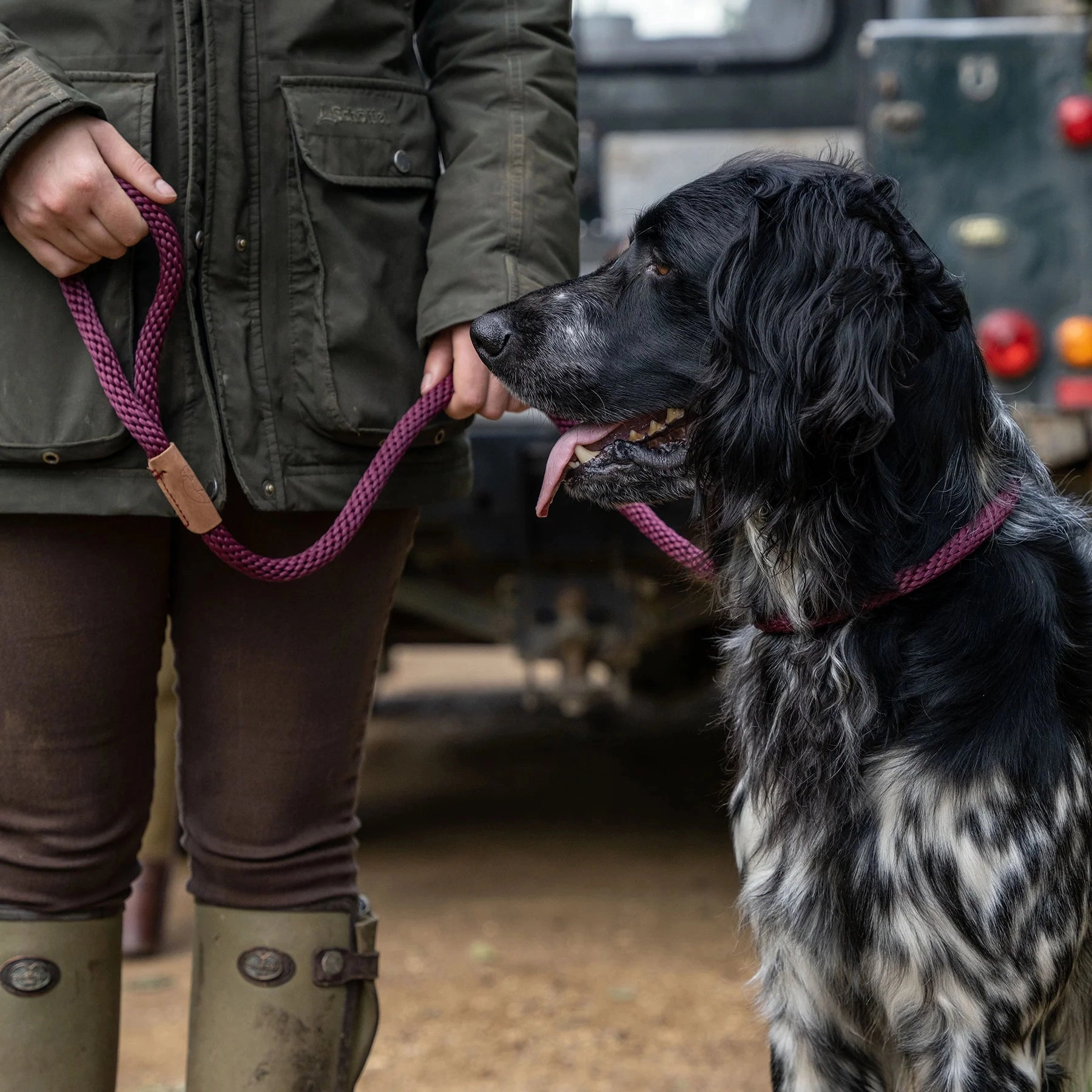 Burgundy Rope Dog Leads by Ruff And Tumble