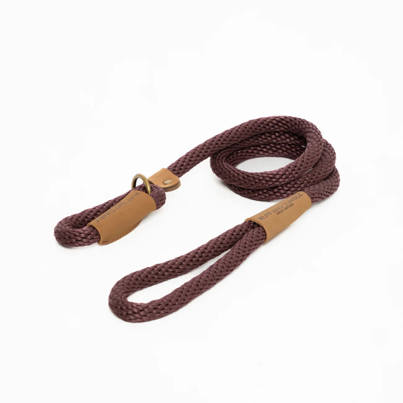 Burgundy Rope Dog Leads by Ruff And Tumble