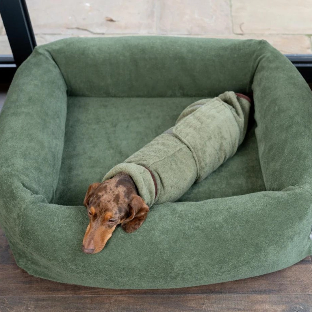 Burnham Bolster Dog Bed - Denim