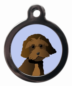 Chocolate Cockapoo Dog ID Tag