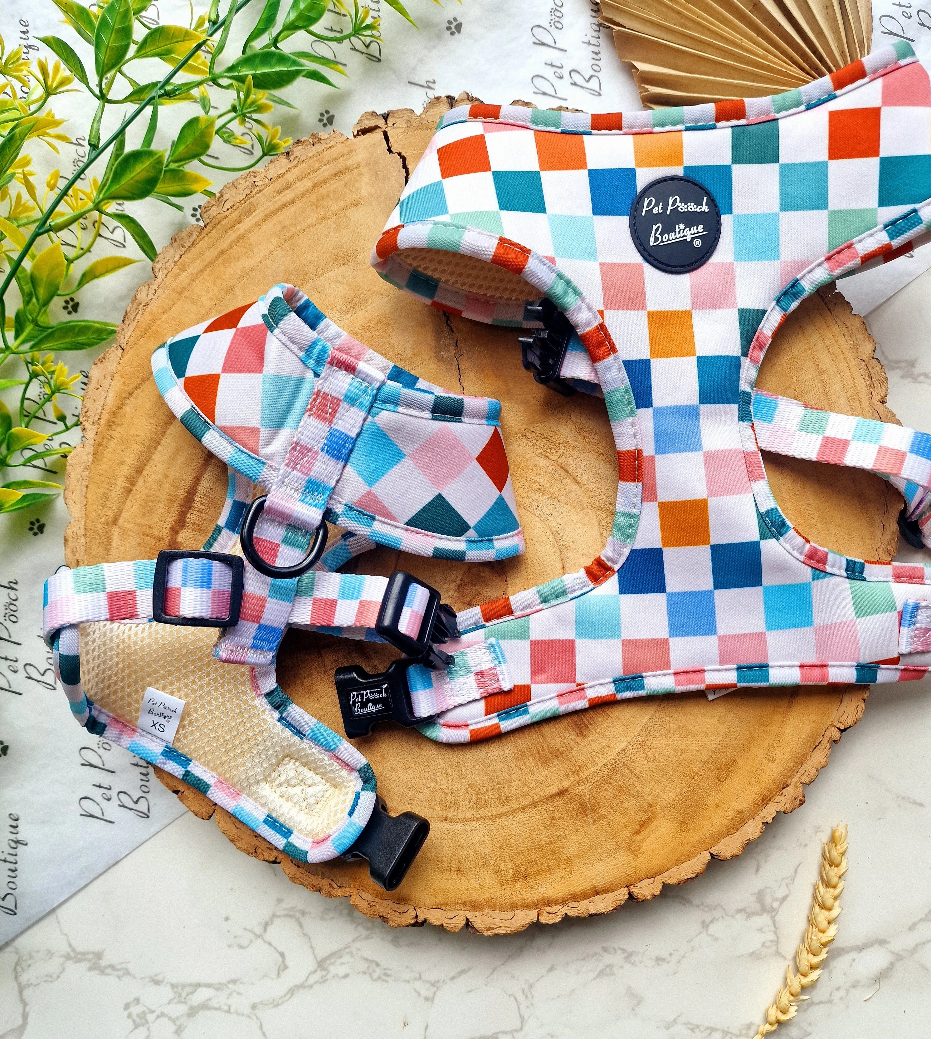 Chunky Check Dog Harness