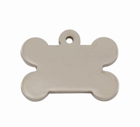 Chunky Chrome Large Bone Designer Dog Tag
