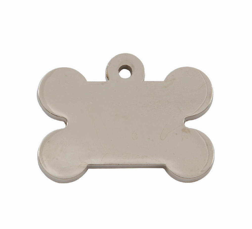 Chunky Chrome Large Bone Designer Dog Tag