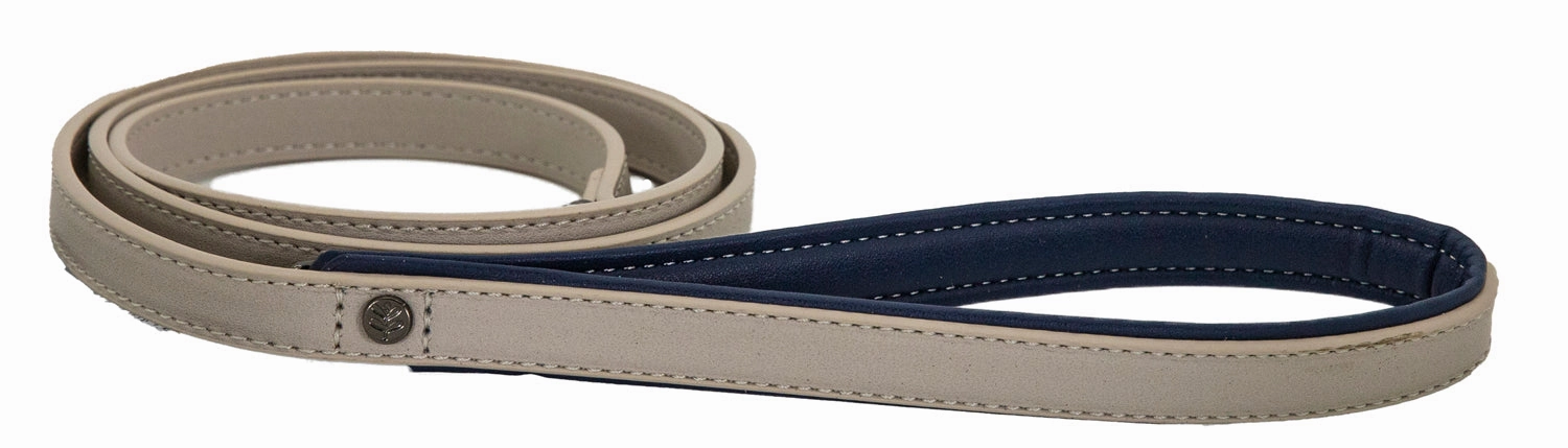 Classic Tech Beige Vegan Leather Dog Collar