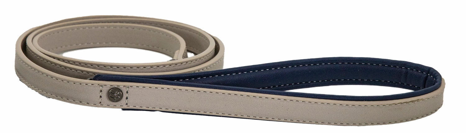 Classic Tech Beige Vegan Leather Dog Collar