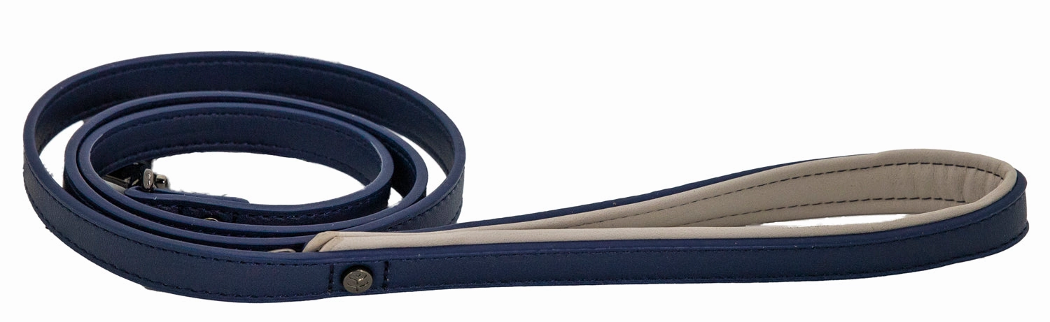 Classic Tech Navy Vegan Leather Dog Collar