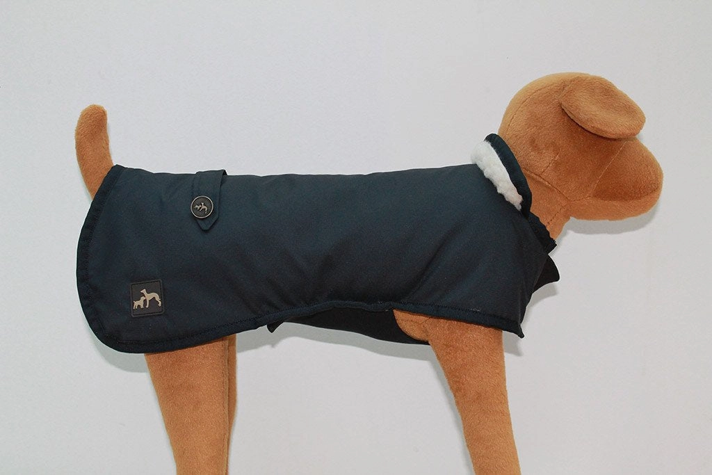 Country and Twee Waterproof Black Underbelly Dachshund Dog Coat