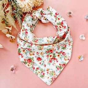 Cream Vintage Dog Bandana