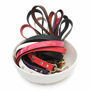 Creature Clothes Red Leather Dog Leads