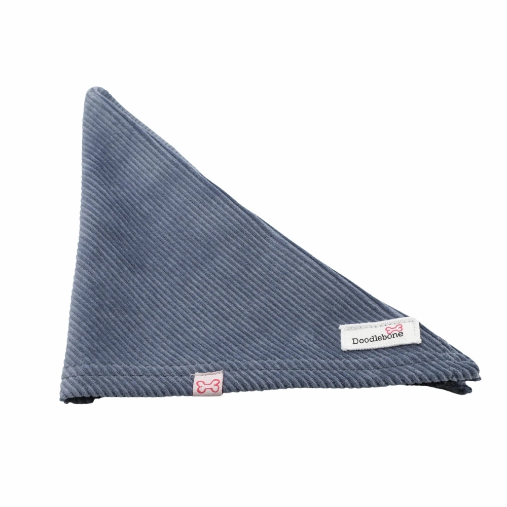 Dinky Dog Bandana - Chalky Blue Cord