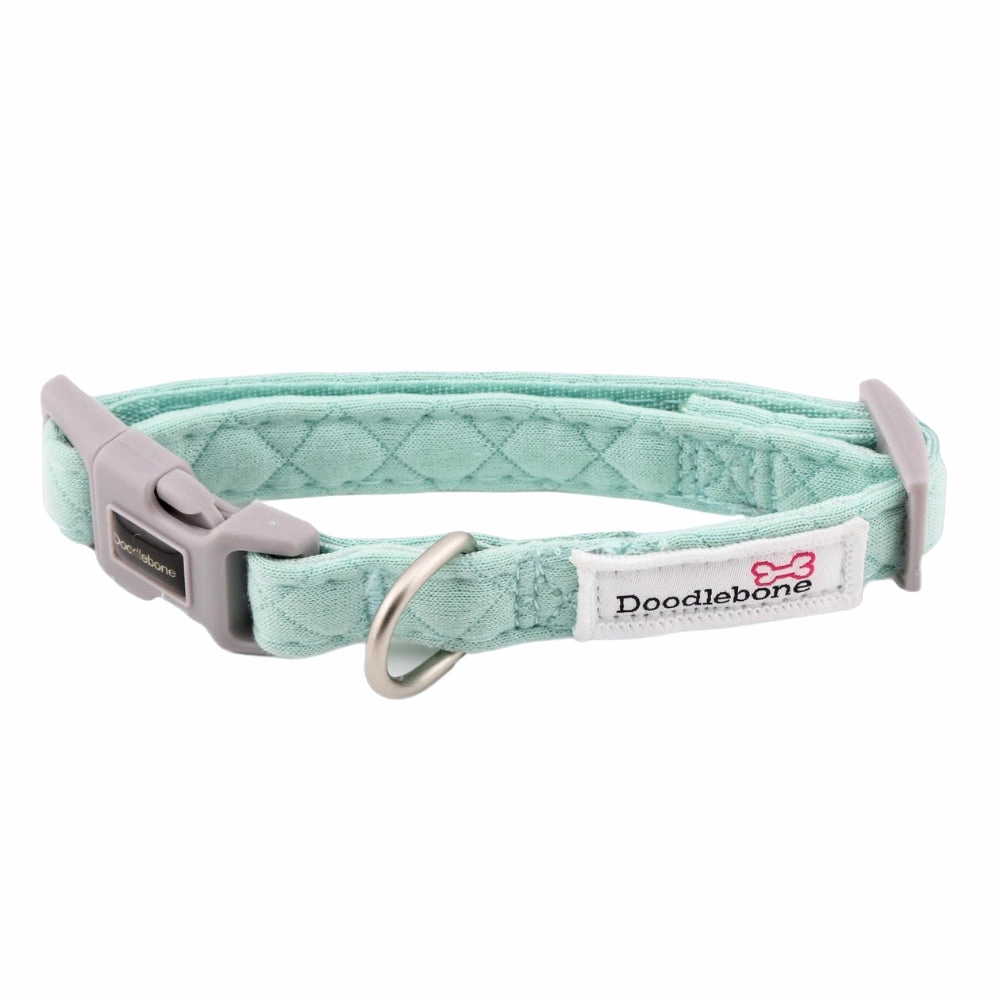 Dinky Dog Collar - Mint Quilt