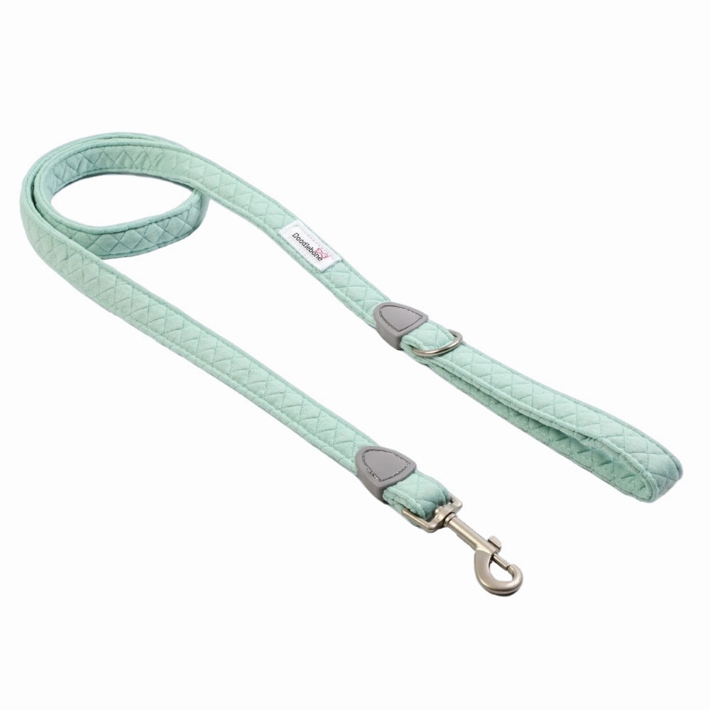Dinky Dog Lead - Mint Quilt