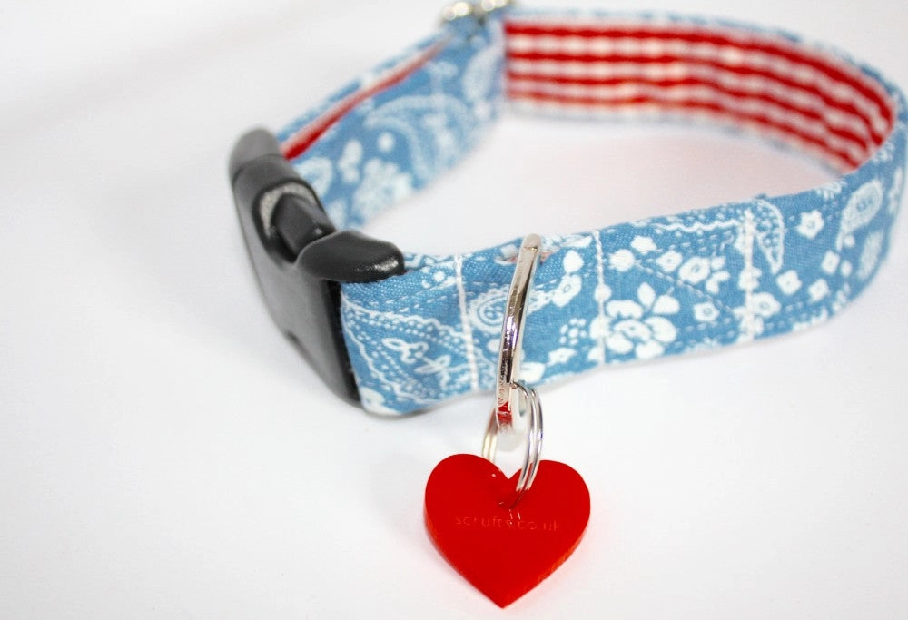 Ditsy Daisy Paisley Designer Dog Collar
