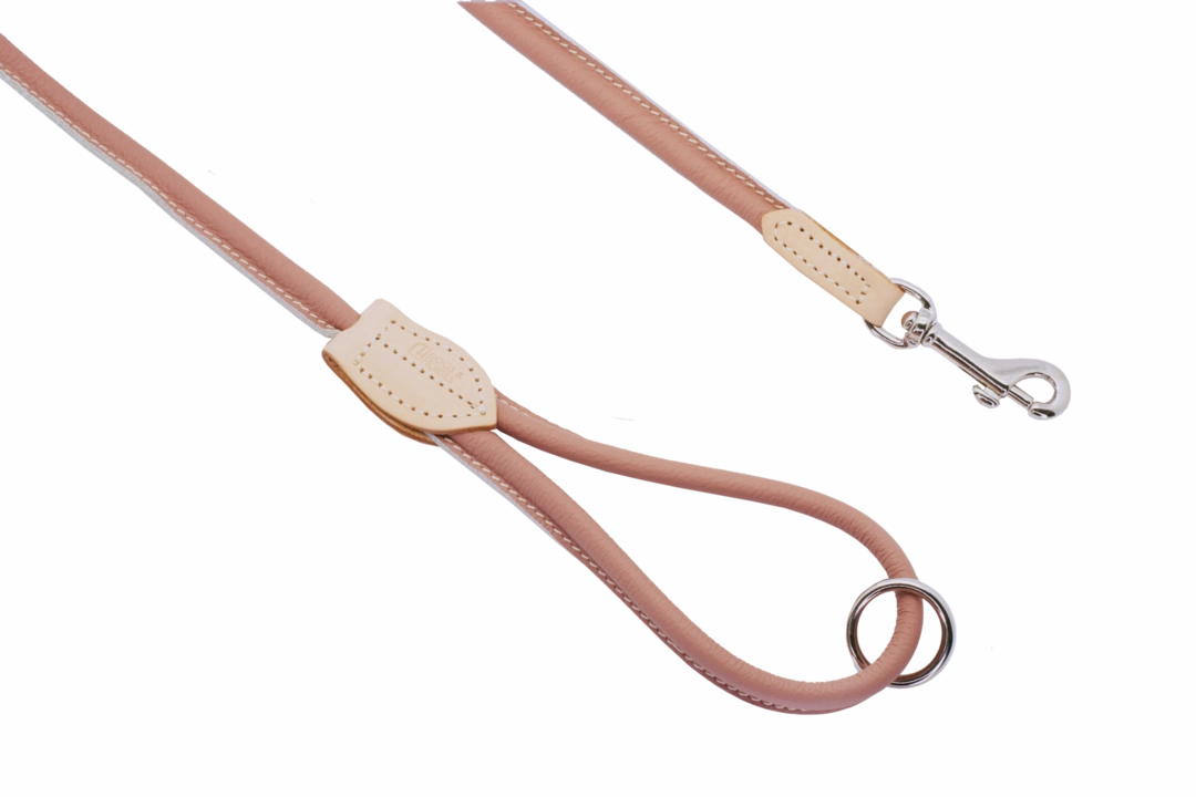 Dogs & Horses Soft Rolled Leather Leads Blush