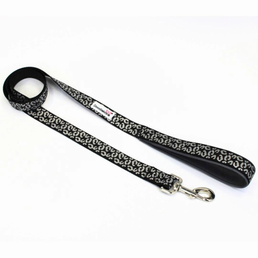 Doodlebone Adjustable Airmesh Dog Harness - Coal Leopard Reflective