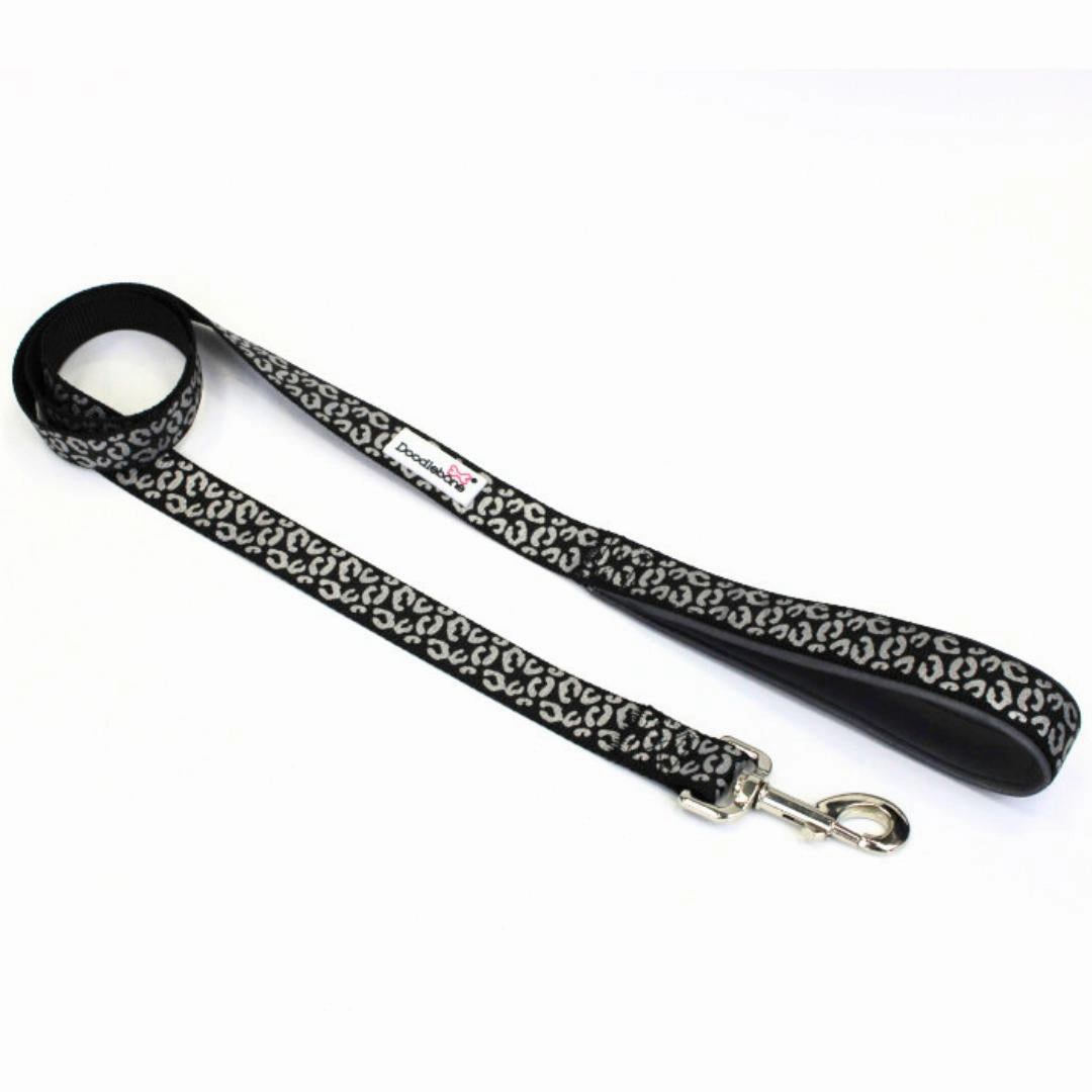 Doodlebone Adjustable Airmesh Dog Harness - Coal Leopard Reflective