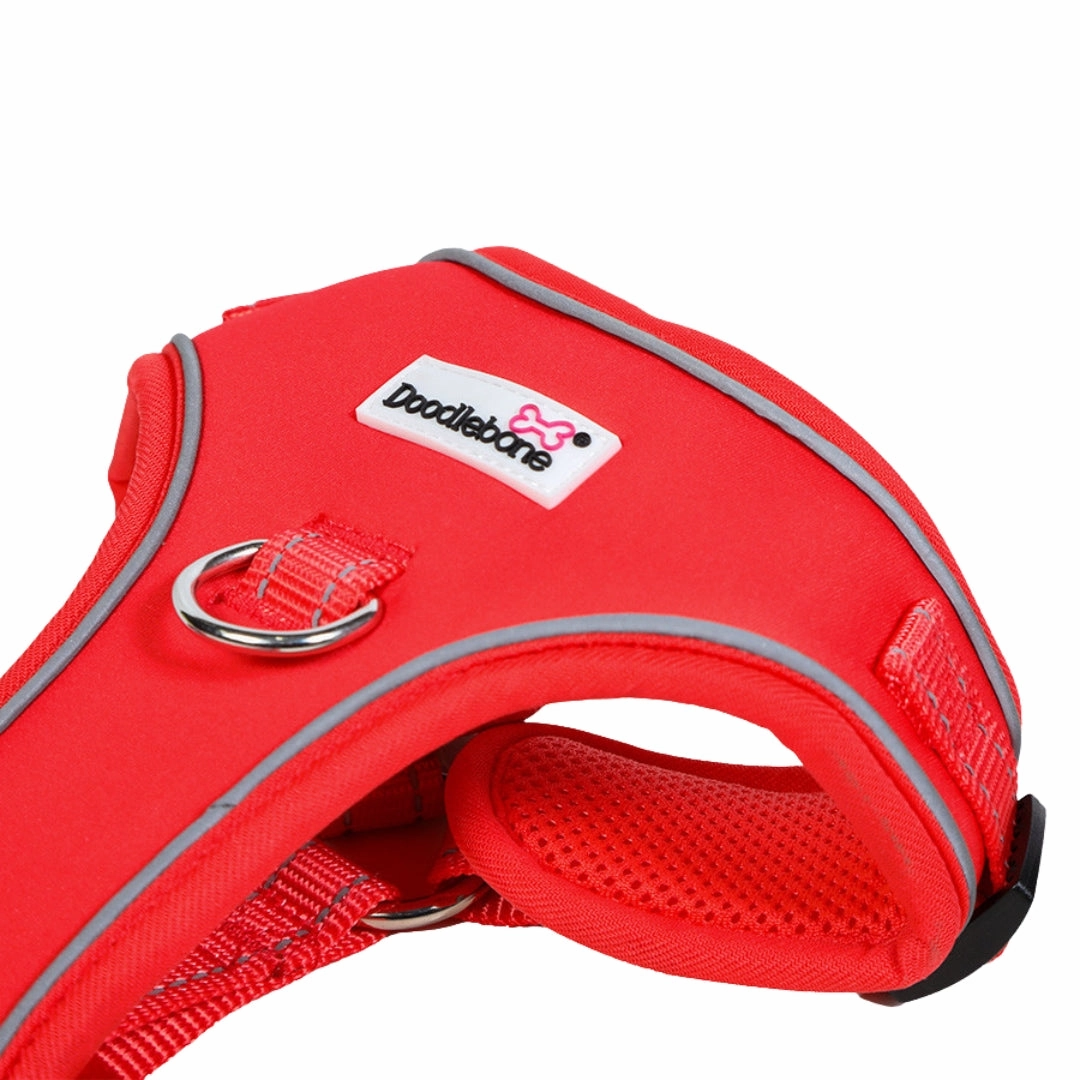 Doodlebone Adjustable Airmesh Dog Harness - Coral