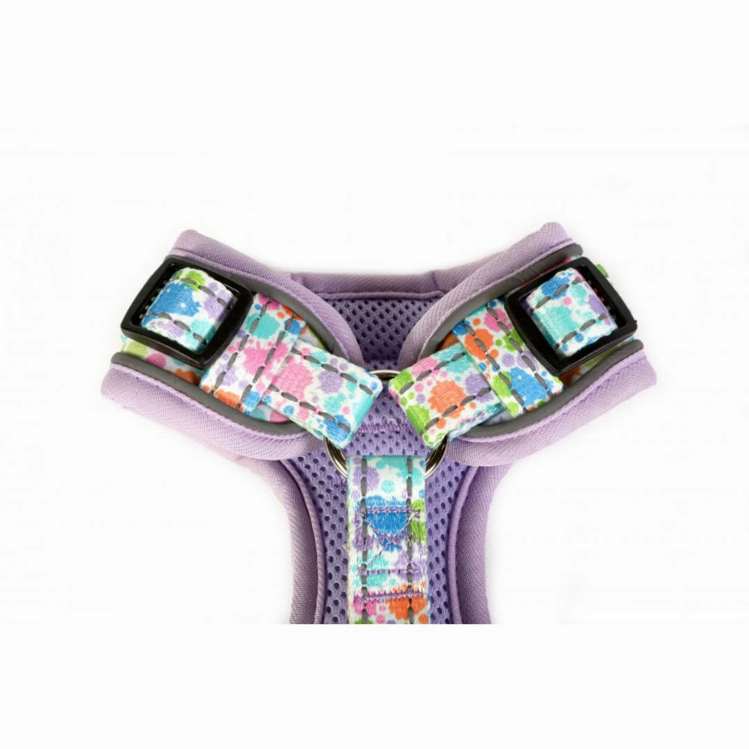 Doodlebone Adjustable Airmesh Dog Harness - Pastel Paint Splat