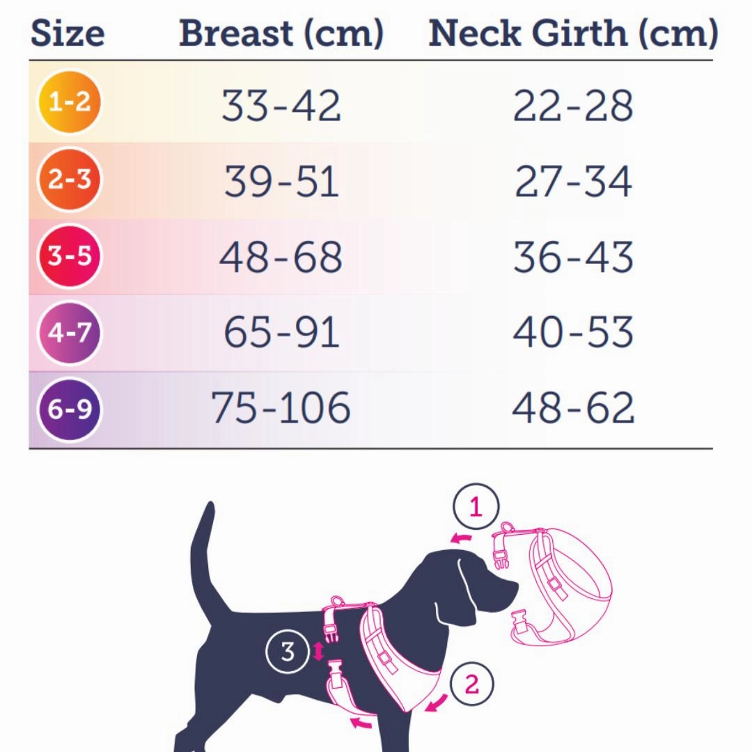 Doodlebone Adjustable Airmesh Dog Harness - Watercolour