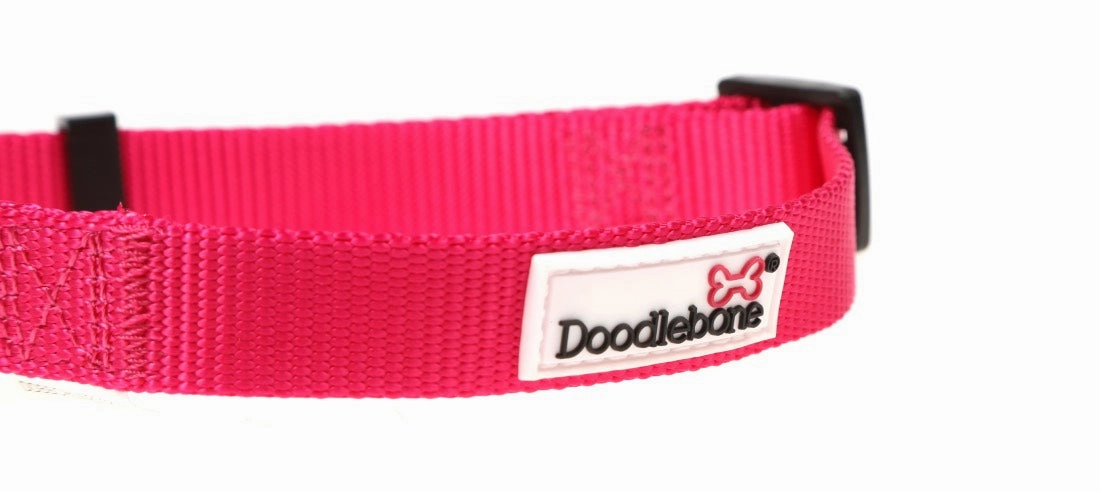 Doodlebone Fuchsia Pink Dog Collar