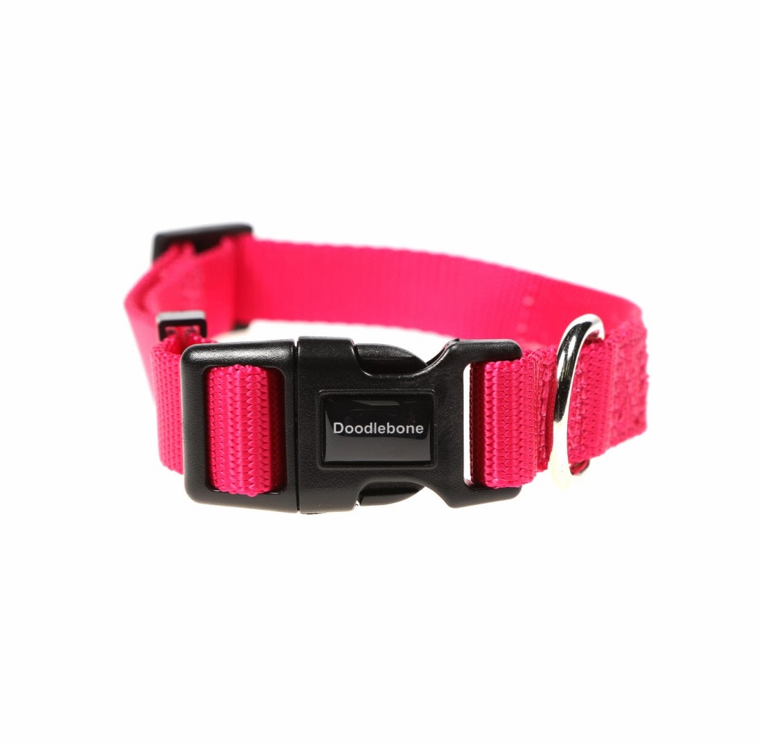 Doodlebone Fuchsia Pink Dog Collar