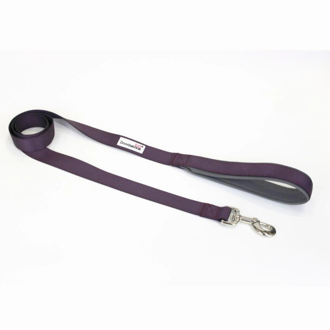 Doodlebone Padded Dog Collar - Burgundy