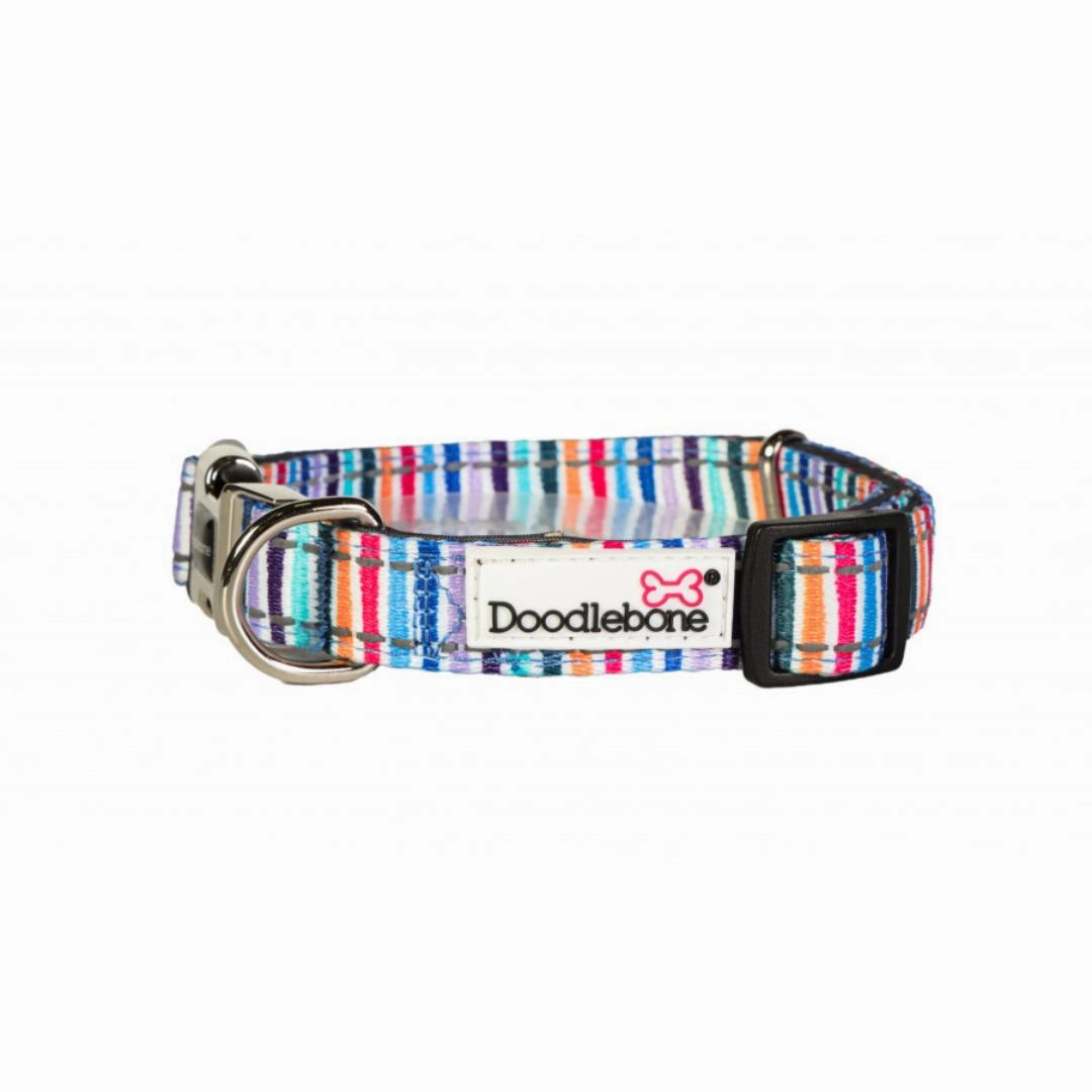 Doodlebone Padded Dog Collar - Stripes