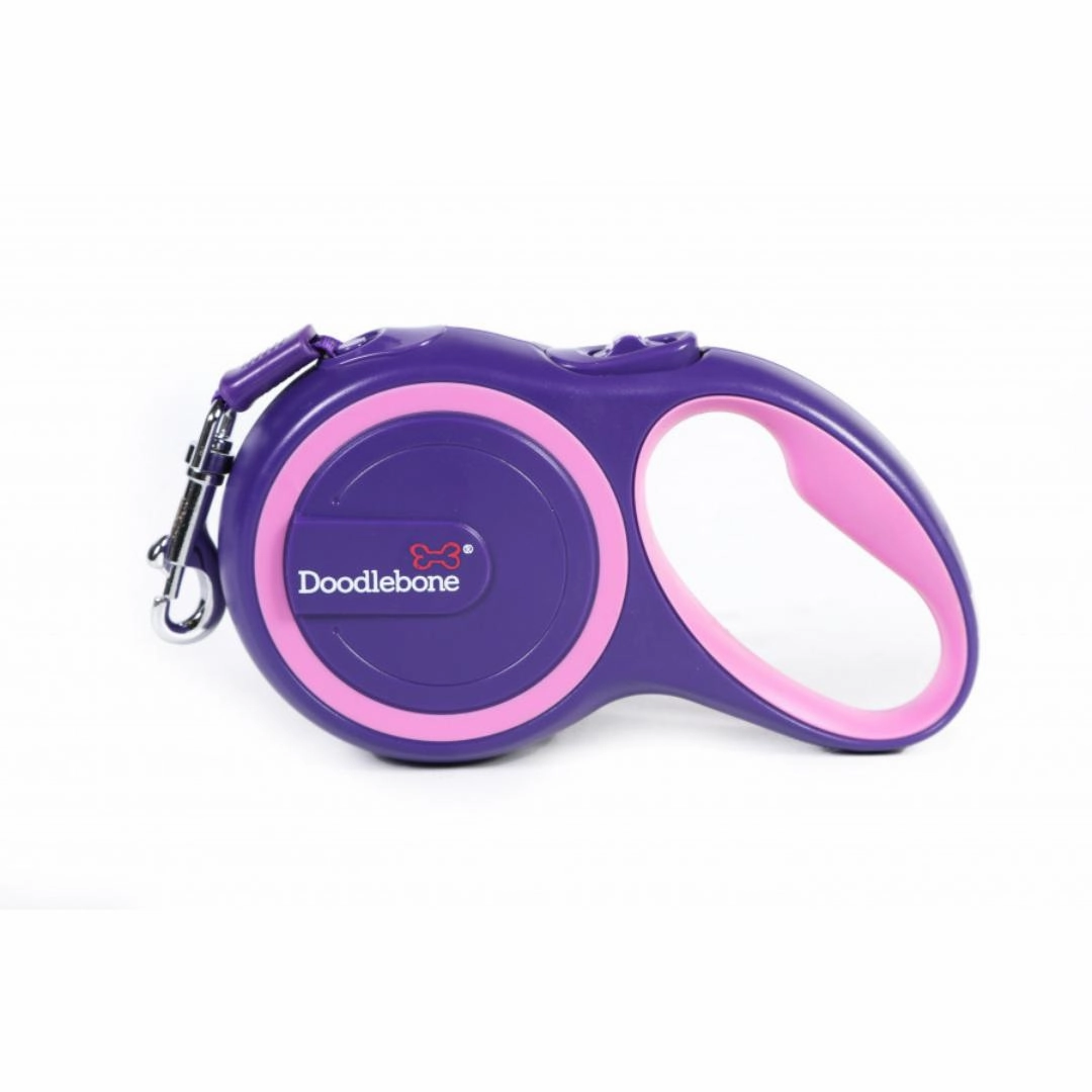 Doodlebone Retractable Dog Lead Violet Purple