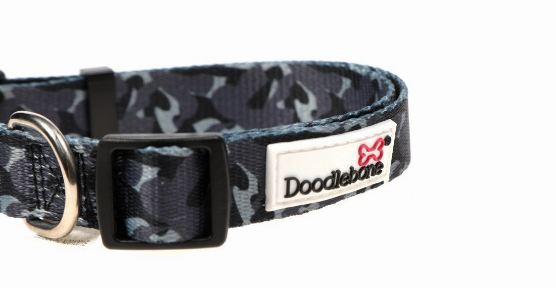 Doodlebone Smokey Grey Camo Dog Collar