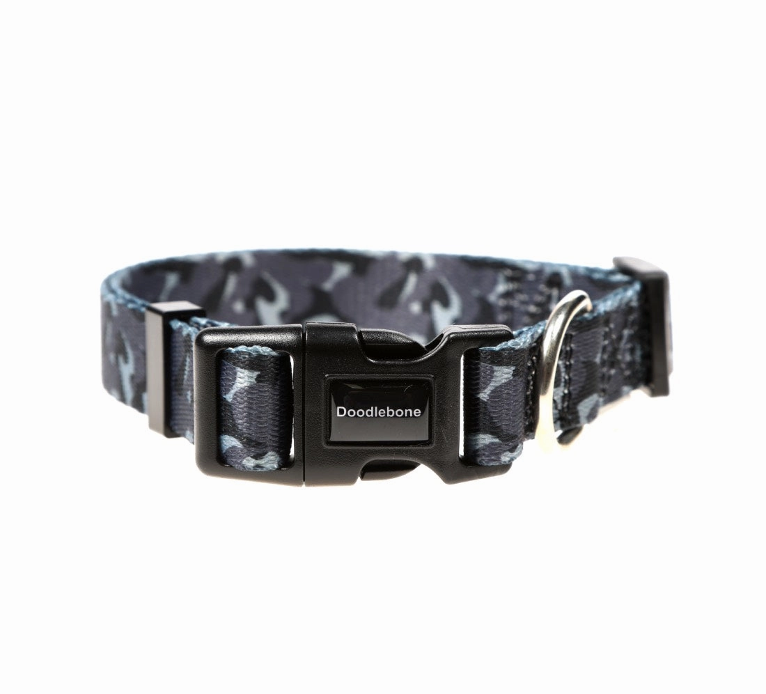 Doodlebone Smokey Grey Camo Dog Collar