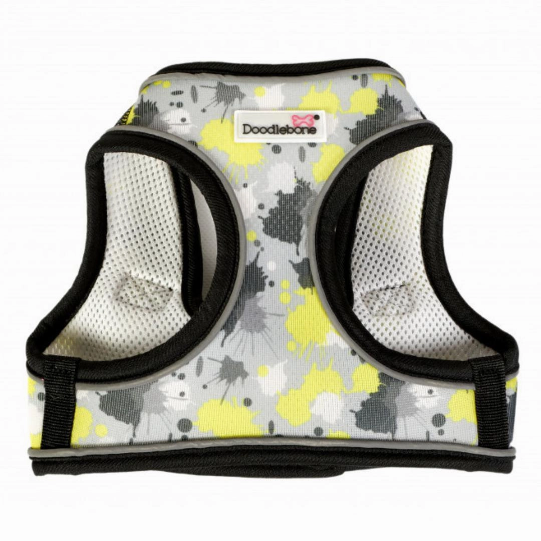 Doodlebone Snappy Step-In Dog Harness - Neon Paint Splat