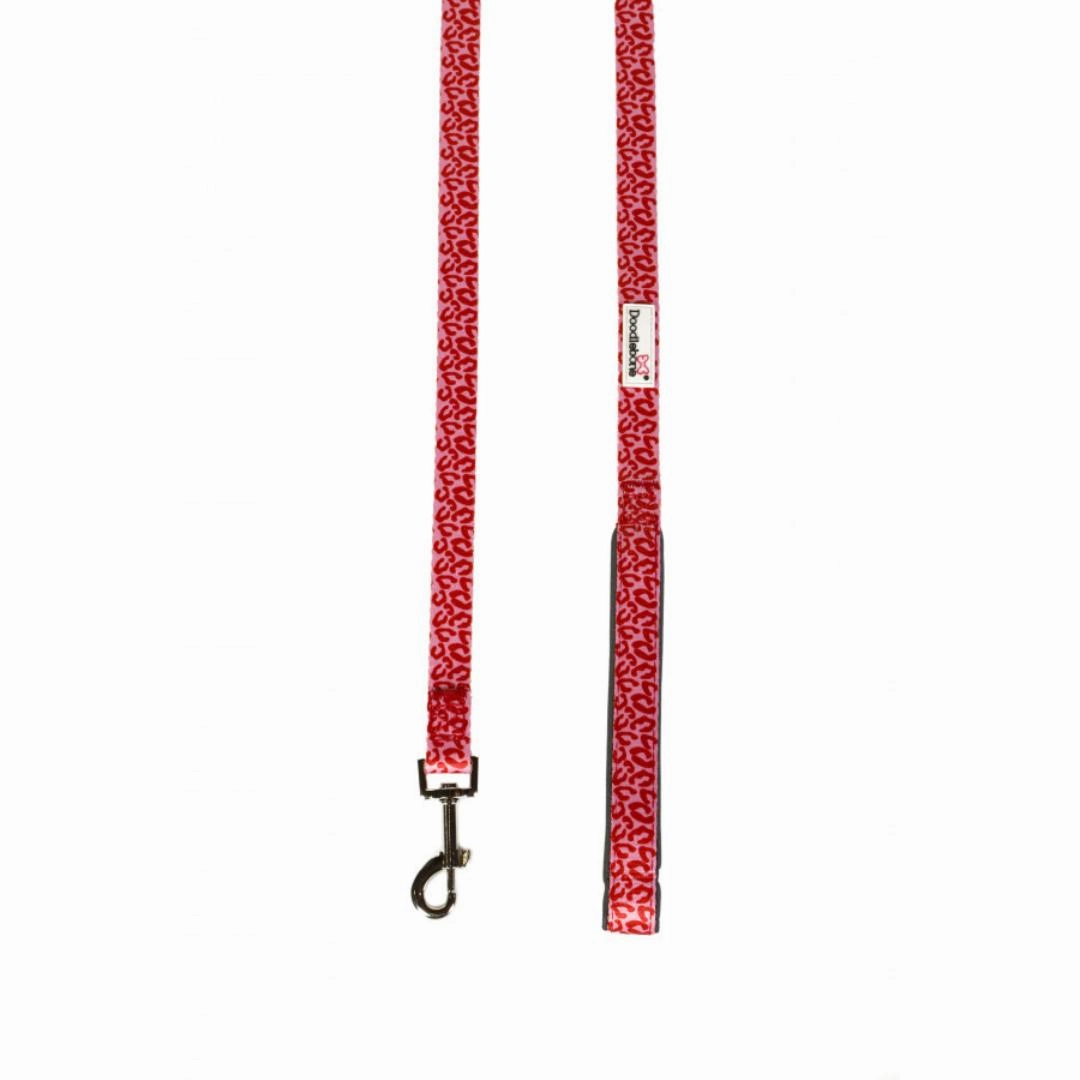 Doodlebone Snappy Step-In Dog Harness - Ruby Red Leopard
