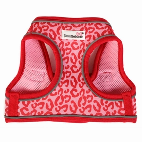 Doodlebone Snappy Step-In Dog Harness - Ruby Red Leopard